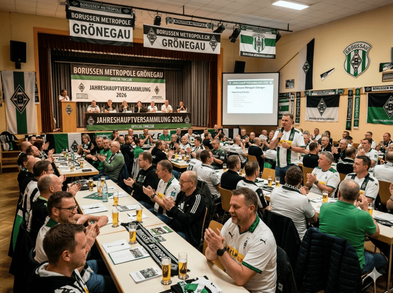 KI generiertes Bild von der Jahreshauptversammlung der Borussen Metropole Grönegau